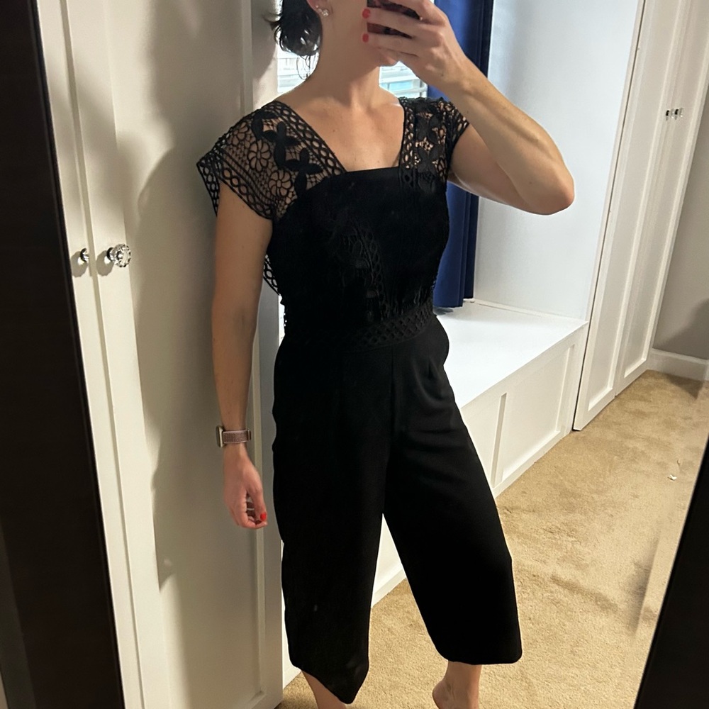 Spense Black Lace Jumpsuit